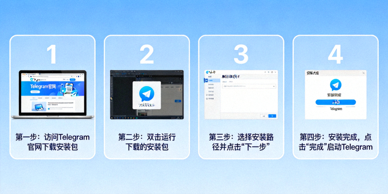 Telegram电脑版在笔记本电脑上安装过程的步骤示意图