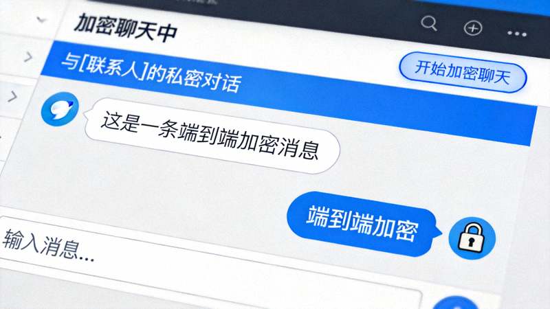 Telegram电脑版中创建和进行端到端加密私密聊天的窗口特写